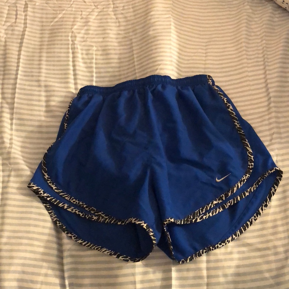 NIKE blue&leopard running shorts
